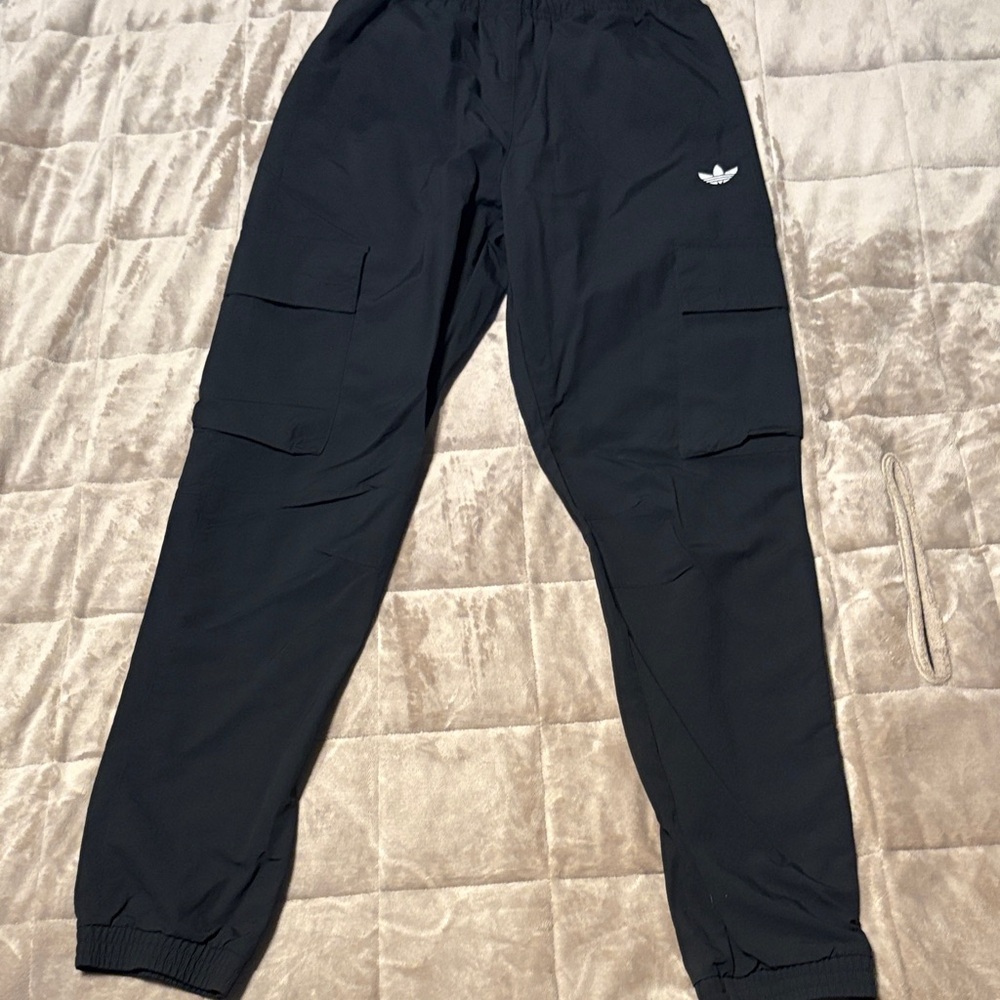 Adidas Men's Black Cargo Joggers